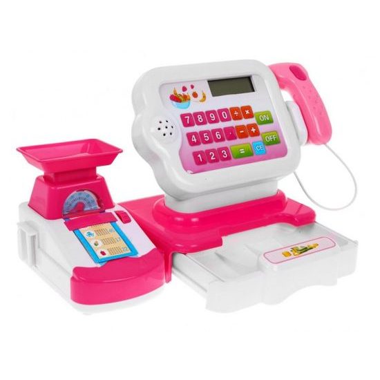 Majlo Toys dětská elektronická pokladna s košíčkem