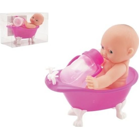 Miminko ve vaničce s lahvičkou