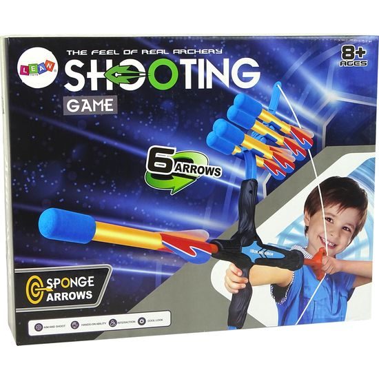 Dětský luk long range se šípy - modro/černý