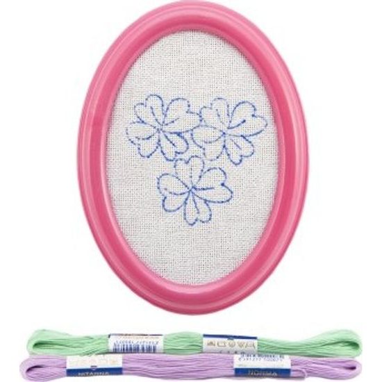 Vyšívání - rámeček na pověšení předloha, 2 příze - mix druhů