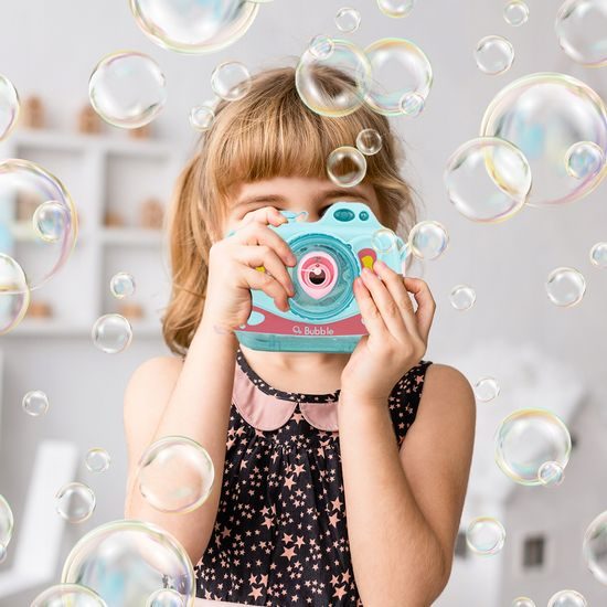 Bublifuk na baterie fotoaparát Bubble Cam modrý