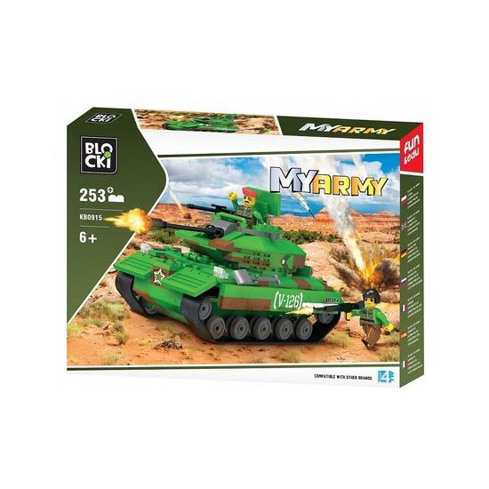 Blocki stavebnice MyArmy tank na poušti 253 dílků