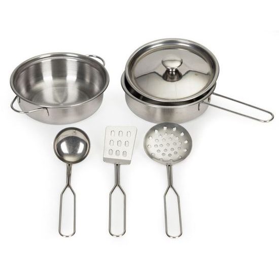 Ecotoys dětská dřevěná kuchyňka s příslušenstvím Domeček - růžová