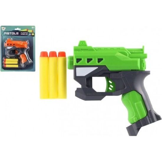 Pistole na pěnové + 3ks nábojů - mix 2 barvy