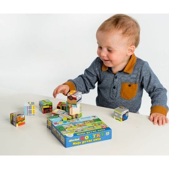 Kostky Moje první auta 12ks