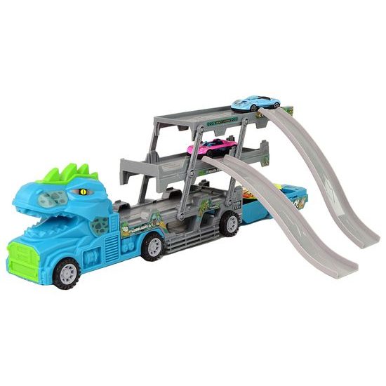 Odtahové auto se 3 autíčky a 2 skluzavkami Dino Truck