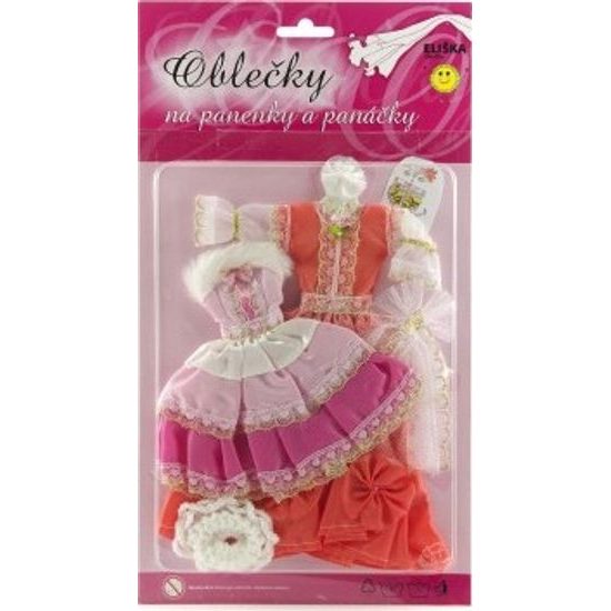 Oblečky na panenky 2ks s doplňky - mix barev