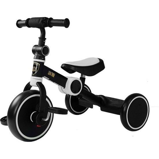 Skládací tříkolka černo-bílá