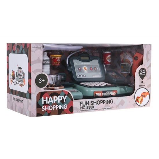 Ecotoys dětská elektronická pokladna s váhou Happy Shopping
