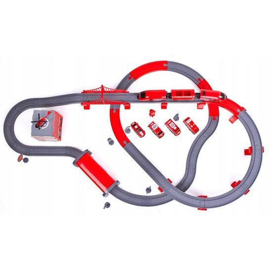 Doris hasičská vláčkodráha na baterie 92 dílků Fire Train