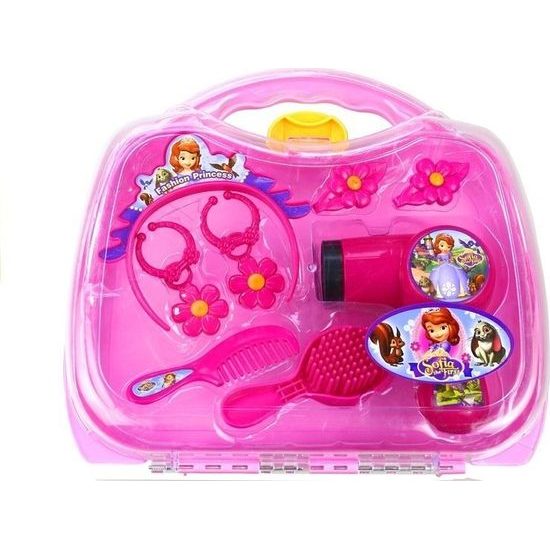 Sada doplňků na vlasy v růžovém kufříku