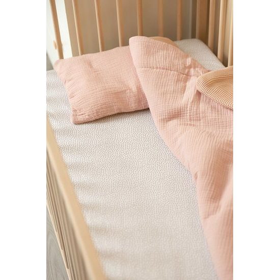 Sensillo Prostěradlo do postýlky puntíky