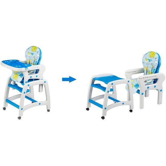 Ecotoys jídelní židlička 3v1 modrá