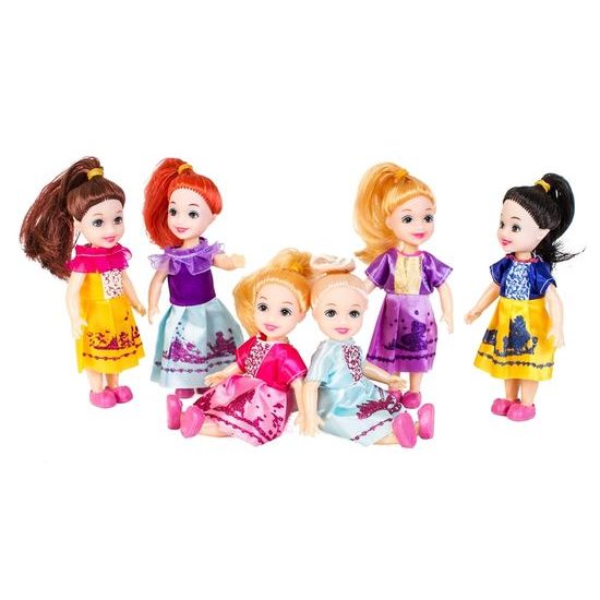 Doris sada 6 panenek 12 cm Happy Dolls