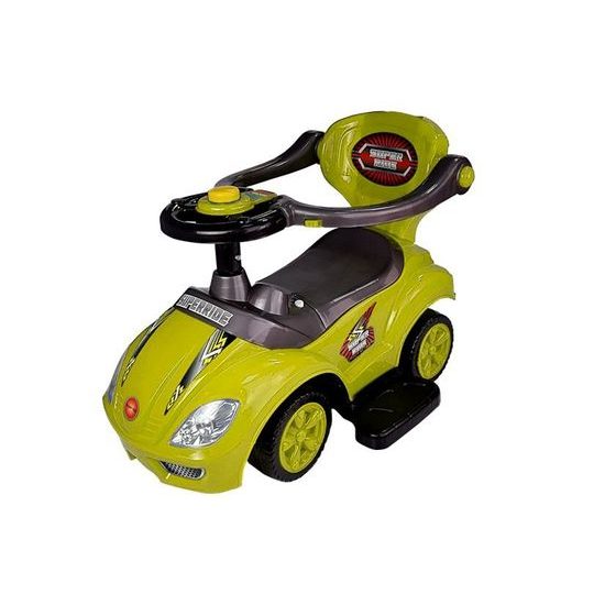 Odrážedlo Mega Car s vodící tyčí 3v1 žluté