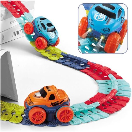 Elastická dráha s autíčkem na baterie 192 dílků Changeable Tracks