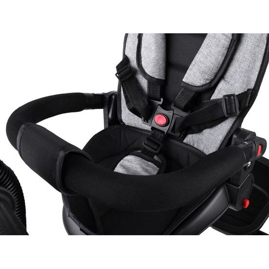 Dětská tříkolka Tiny Bike s otočným sedadlem 3v1 šedá