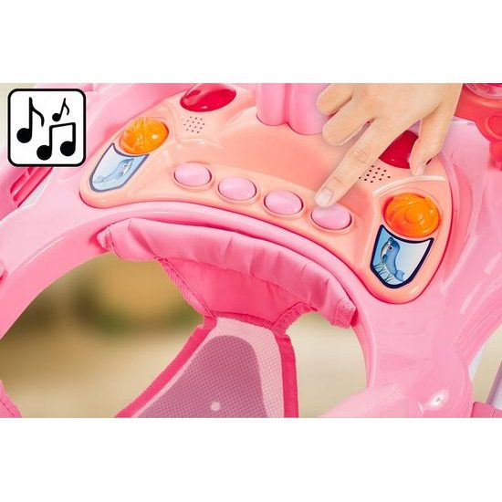 Dětské vzdělávací chodítko Laugh Walker růžové