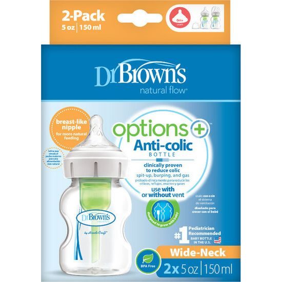 DR.BROWNS - Láhev antikolik Options+ široké hrdlo 2x150ml plast