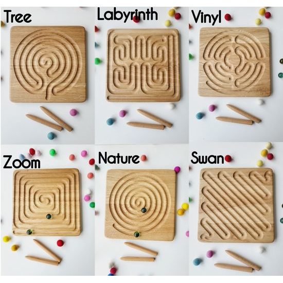 Grafomotorická deska - malá verze - varianta nature/labyrinth