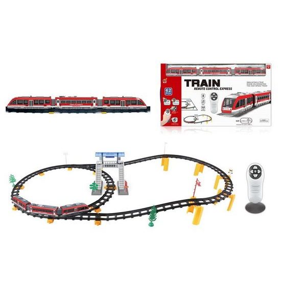 Vláčkodráha na baterie s dálkovým ovládáním Remote Train - 62 dílků