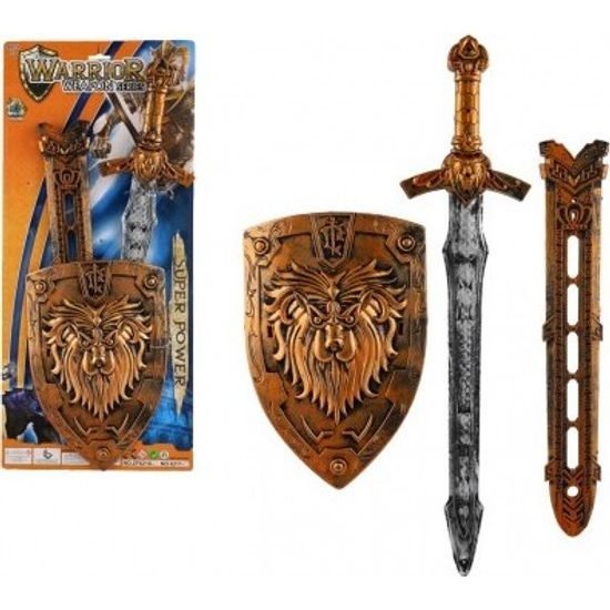 Meč se štítem a pouzdrem