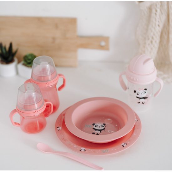 CANPOL babies Hrneček se silikonovým pítkem FirstCup 150ml růžový