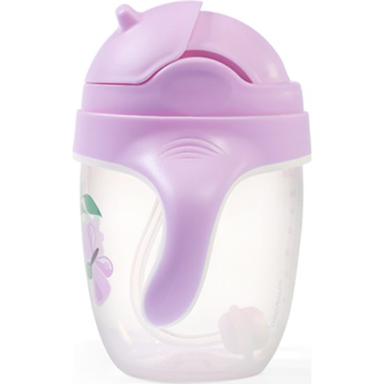 Dětský hrneček se zatíženým brčkem - fialový