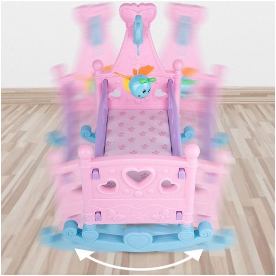 Postýlka pro panenku Rocking Bed s kolotočem