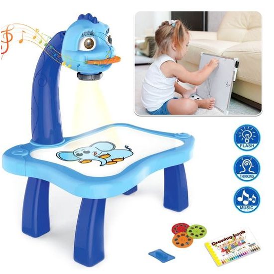 Projektor s kreslící tabulkou a 24 šablonami Dráček