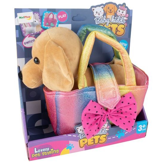 Plyšový pejsek v taštičce 24 cm Baby Kiddo