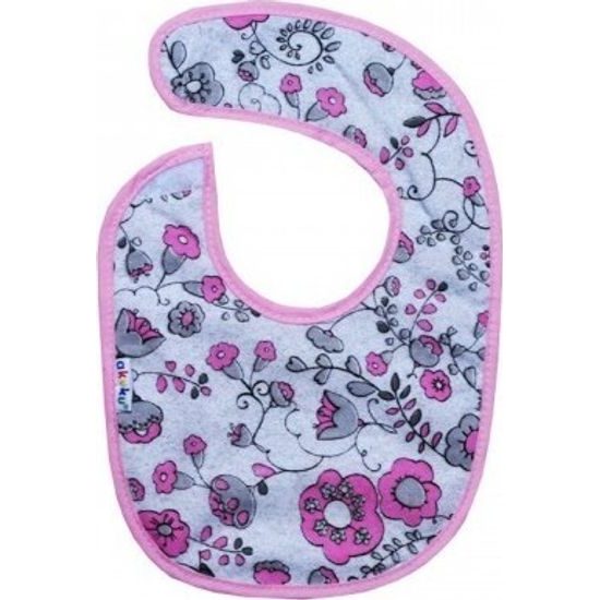 AKUKU Bryndáček froté Baby bib malý - dívčí vzor