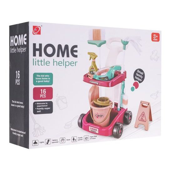 Dětský úklidový vozík s ručním vysavačem Home Helper