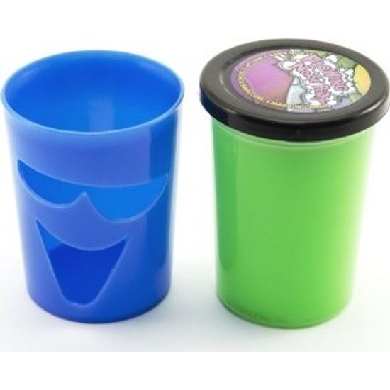 Sliz - hmota 80g s obličejem - tekoucí prdící - mix 4 barvy