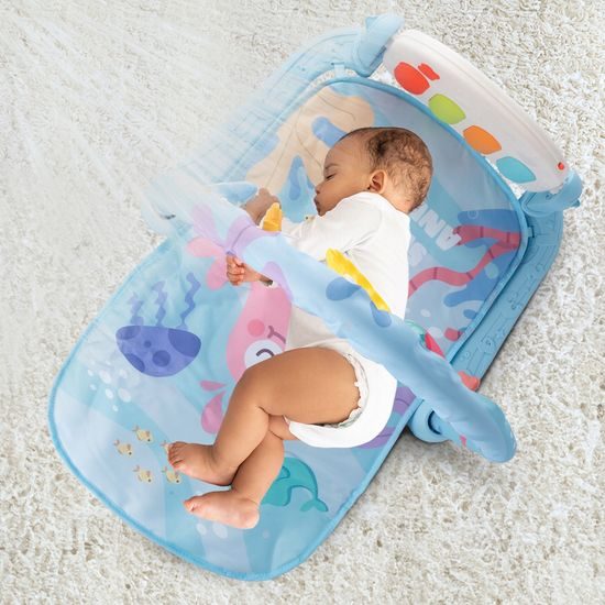 Dětská hrací deka s piankem Ocean - modrá