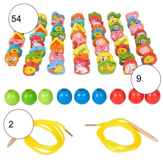 Sada na výrobu dřevěných korálků Animal Rope