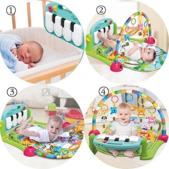 Haunger hrací deka s hrazdou a piankem zelená