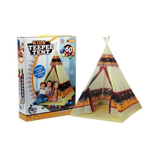 Majlo Toys dětský indiánský stan TeePee + 60 míčků