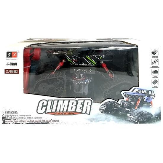 Auto na dálkové ovládání 4x4 s výměnnými koly Rock Climber 1:18 černo-zelené