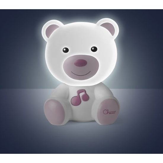 Chicco noční světlo Medvídek růžové