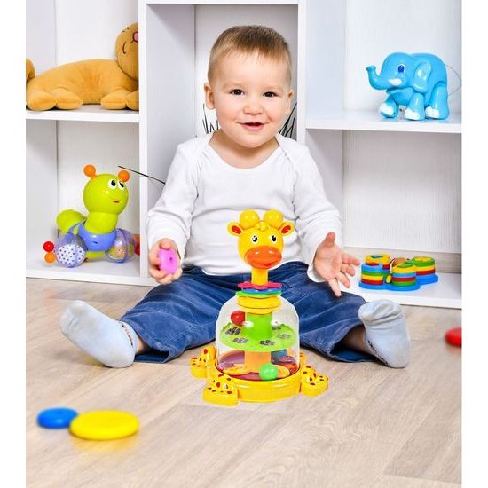 Rotující hračka pro nejmenší Giraffe Spinner