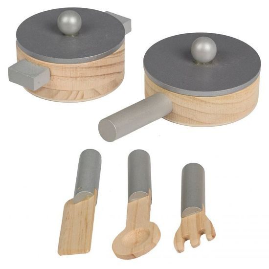 Ecotoys dětská dřevěná kuchyňka s vybavením