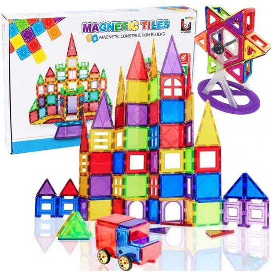 Magnetická stavebnice Magnetic Tiles 70 dílů