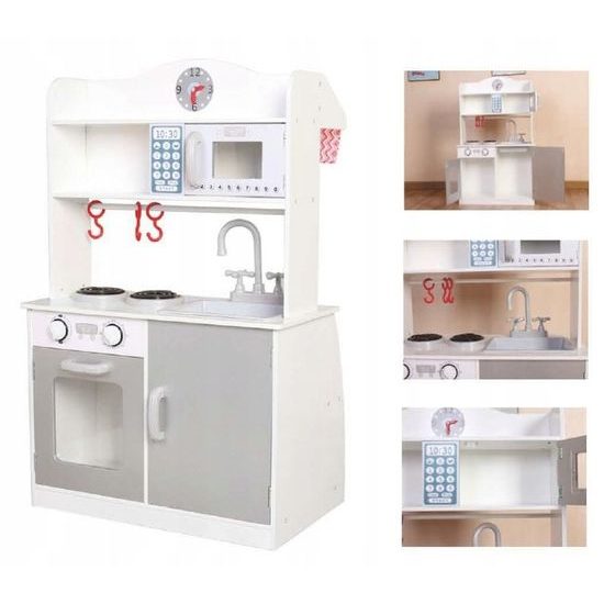 Ecotoys dětská dřevěná kuchyňka 2v1