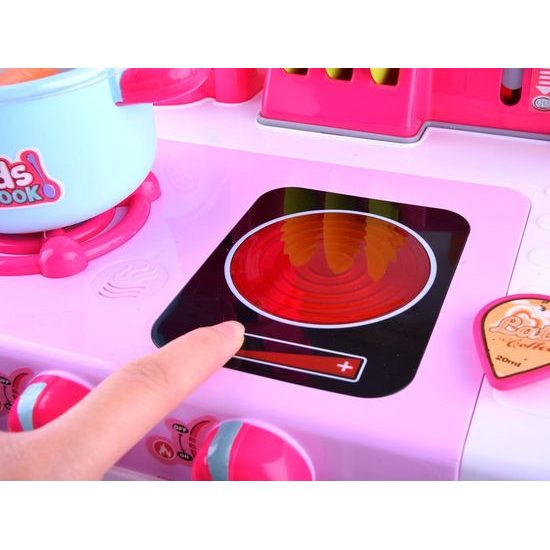Majlo Toys dětská kuchyňka se světlem a zvuky Kids Chef růžová