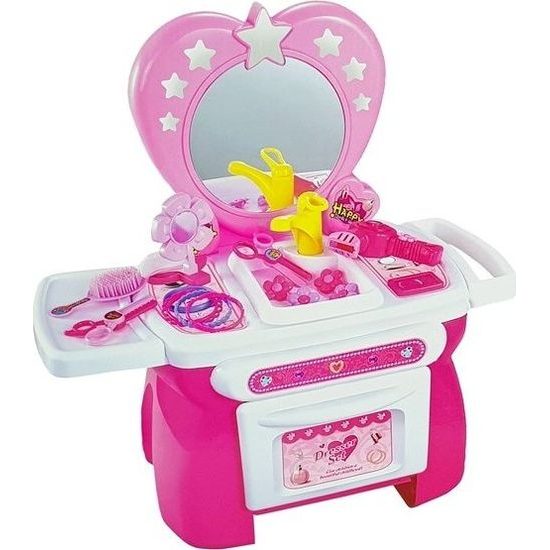 Toaletní stolek s vlasovými doplňky