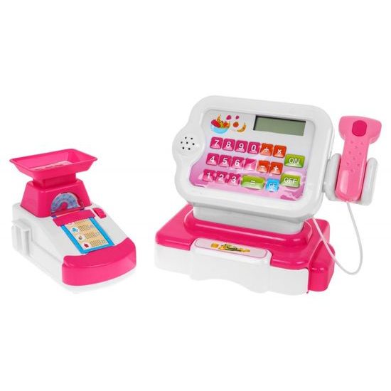 Majlo Toys dětská elektronická pokladna s košíčkem