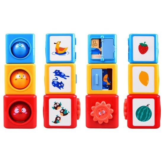 Huile Toys edukační pyramida s otvory Stack Tower