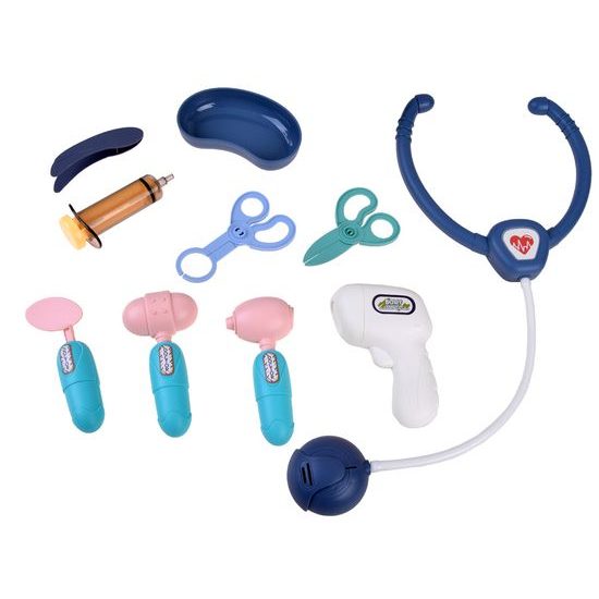 Dětský lékařský vozík Medical Cart se zvukem a příslušenstvím - modrý