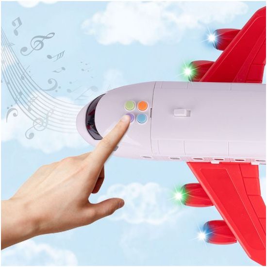 Interaktivní letadlo s autíčky, světly a zvuky DIY Airplane